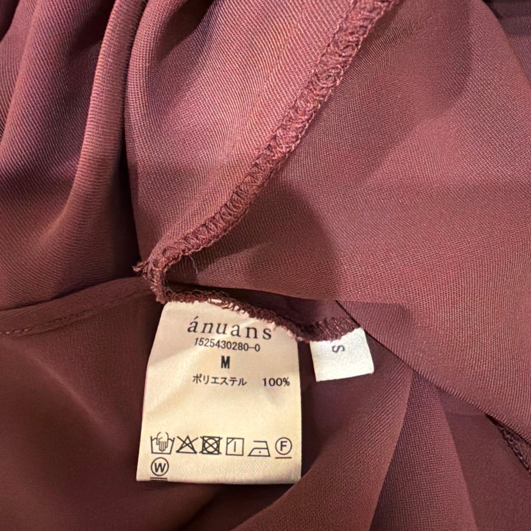 【お値下げ】anuans アニュアンス　ライトダブルサテンカシュクールワンピース