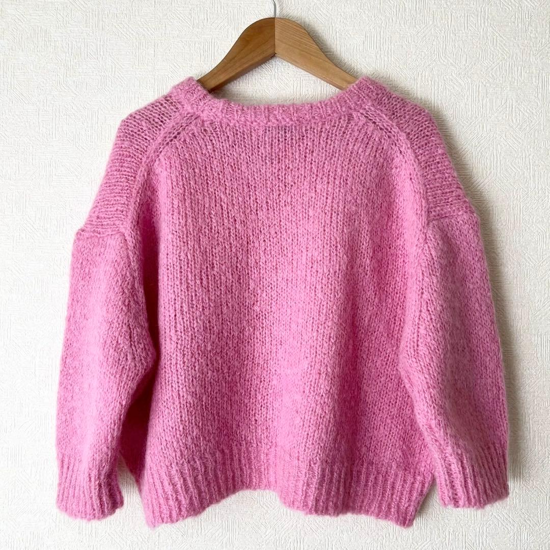 MADISONBLUE モヘヤアルパカ ハーフスリーブニット クロップド丈