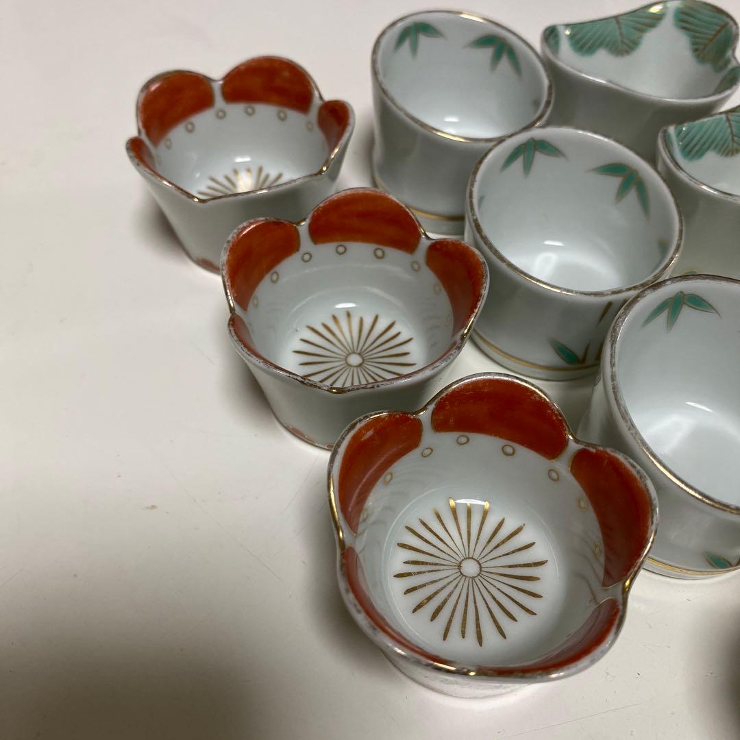 バラ売り可 有田焼 徳幸窯 小付 松3個 竹4個 梅3個 全10個セット