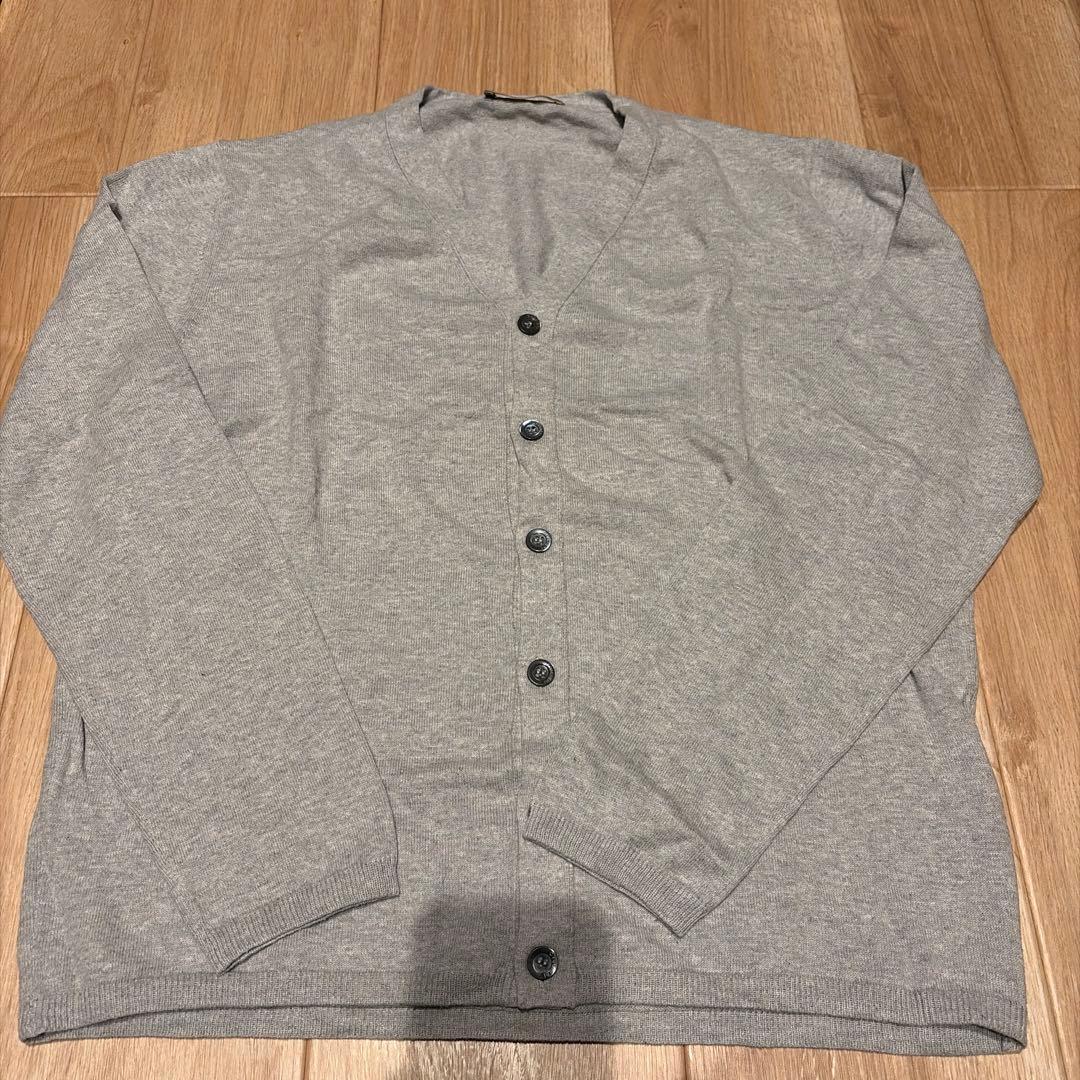 新品未使用　Cruciani グレー カーディガン サイズ50