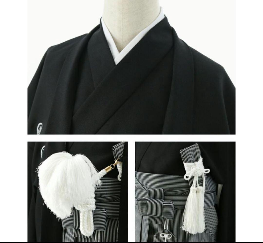 【115cm着付カンタン紋付き羽織袴8点セット＋足袋+雪駄 一式】
