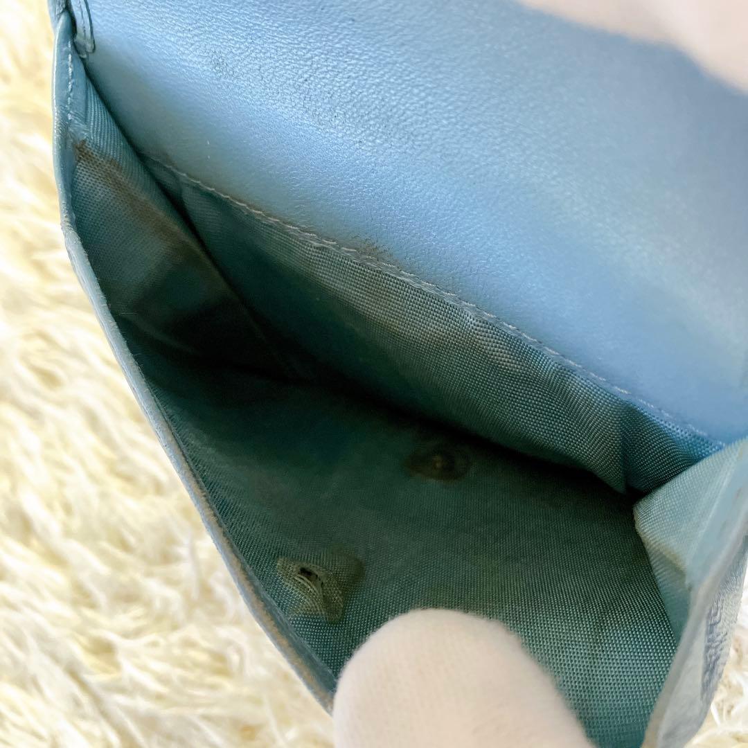 箱付✨ミュウミュウ 二つ折り財布 ビジュークリスタル マテラッセブルー RFID