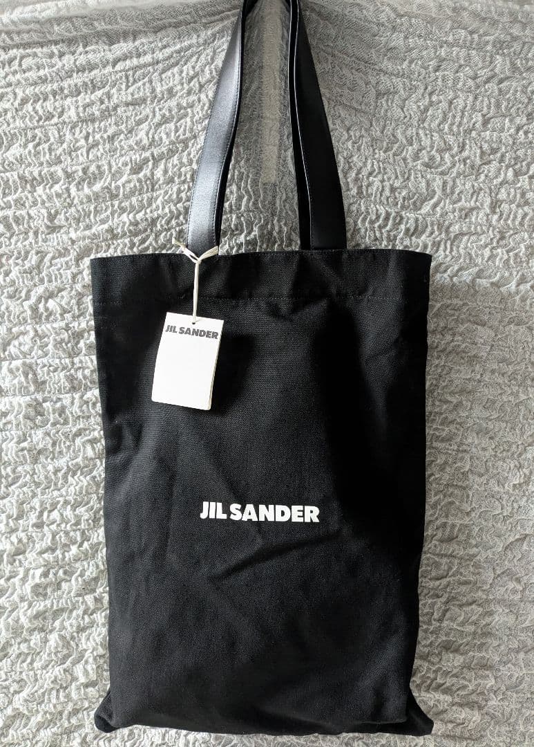 JIL SANDER ジルサンダー◆グランデ キャンバス トートバッグ 黒◆新品