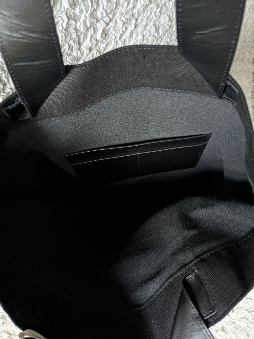 JIL SANDER ジルサンダー◆グランデ キャンバス トートバッグ 黒◆新品