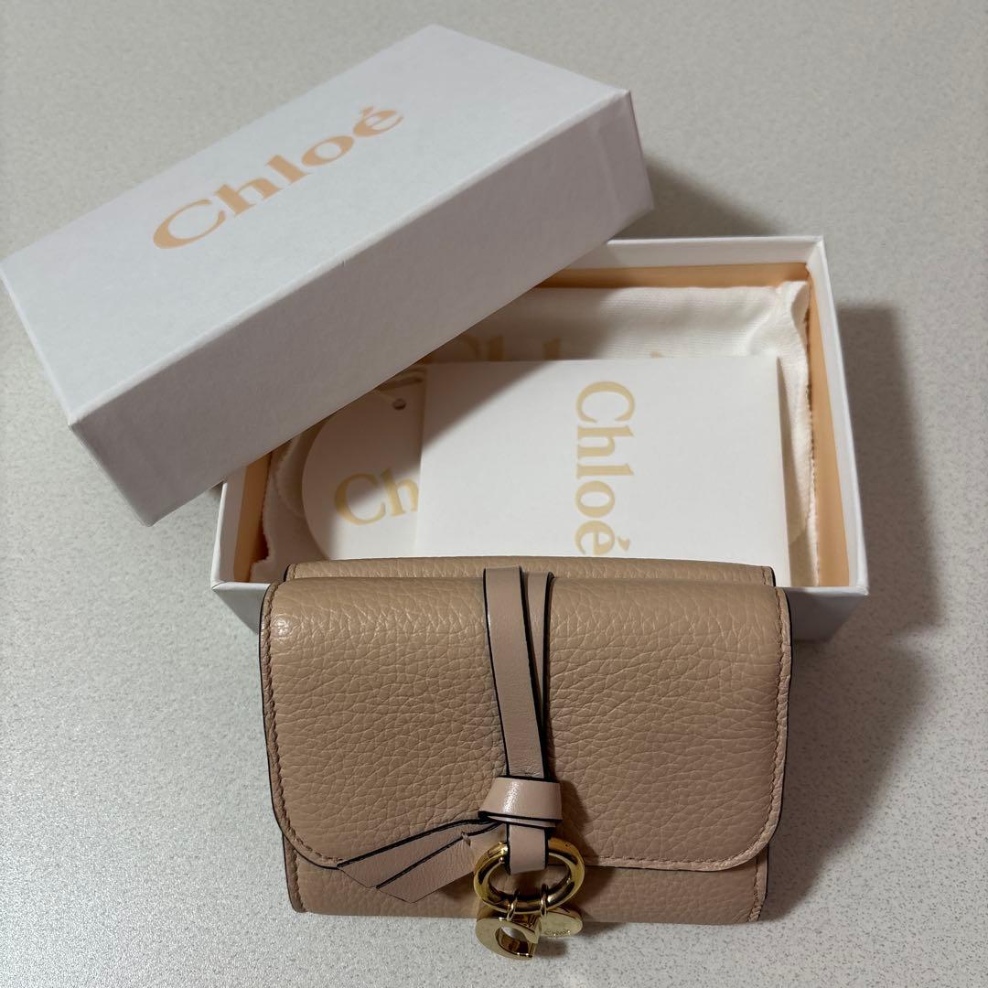 Chloé 三つ折り財布 ピンクベージュ