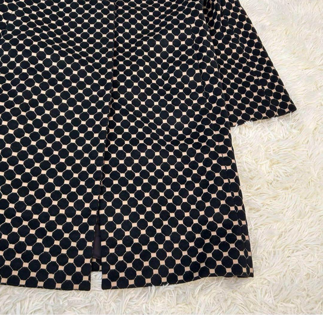 ✨未使用 トッカ アンゴラ 羊毛 ロングコート 総柄 ベロア風