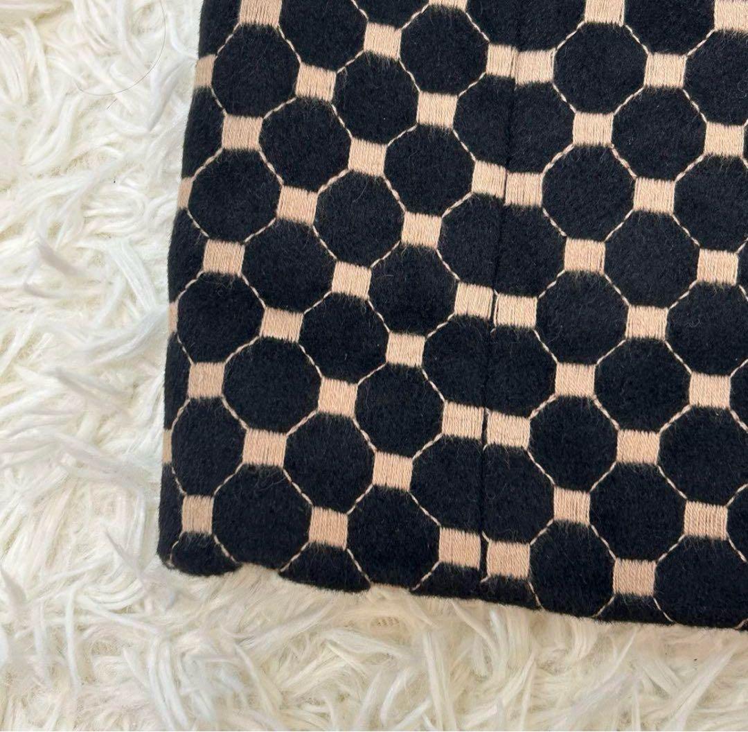 ✨未使用 トッカ アンゴラ 羊毛 ロングコート 総柄 ベロア風