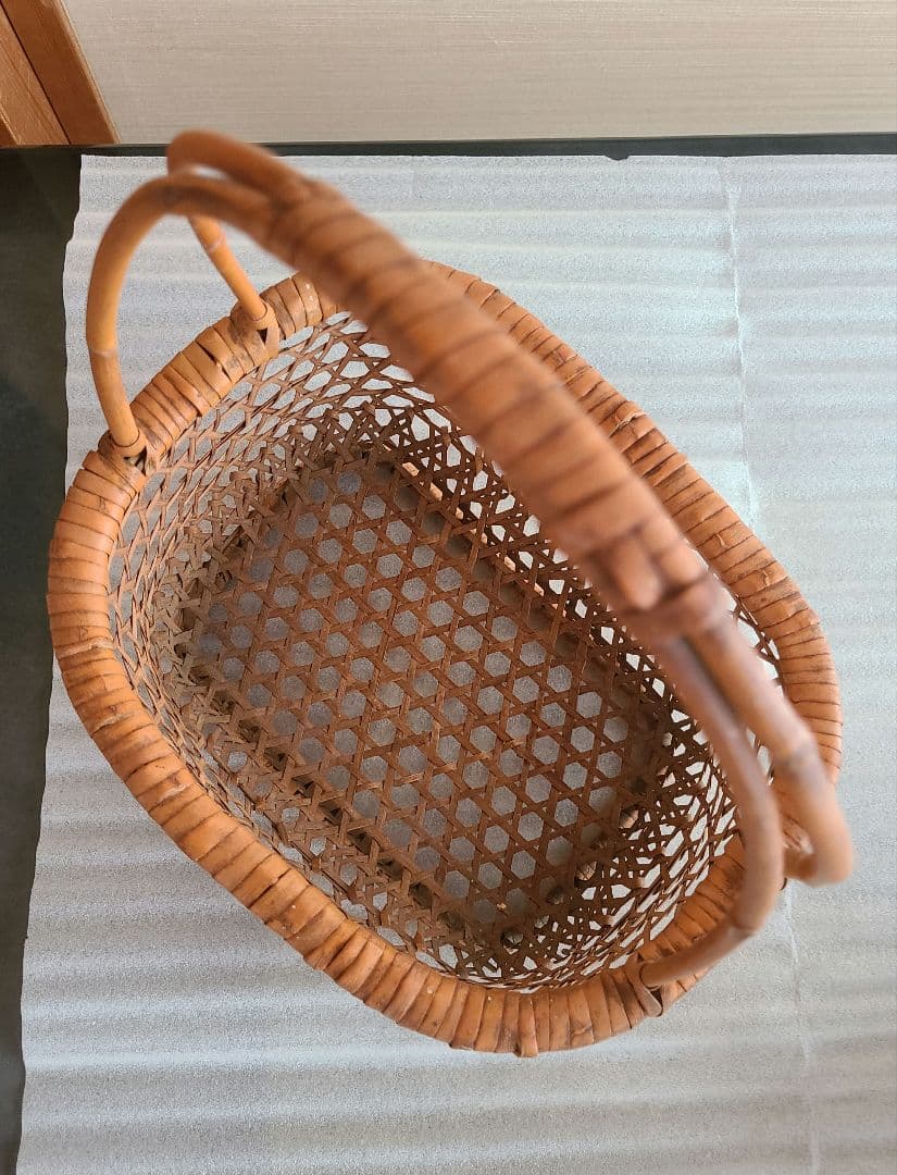 昭和レトロ　収穫かご　買い物かご　2点セット