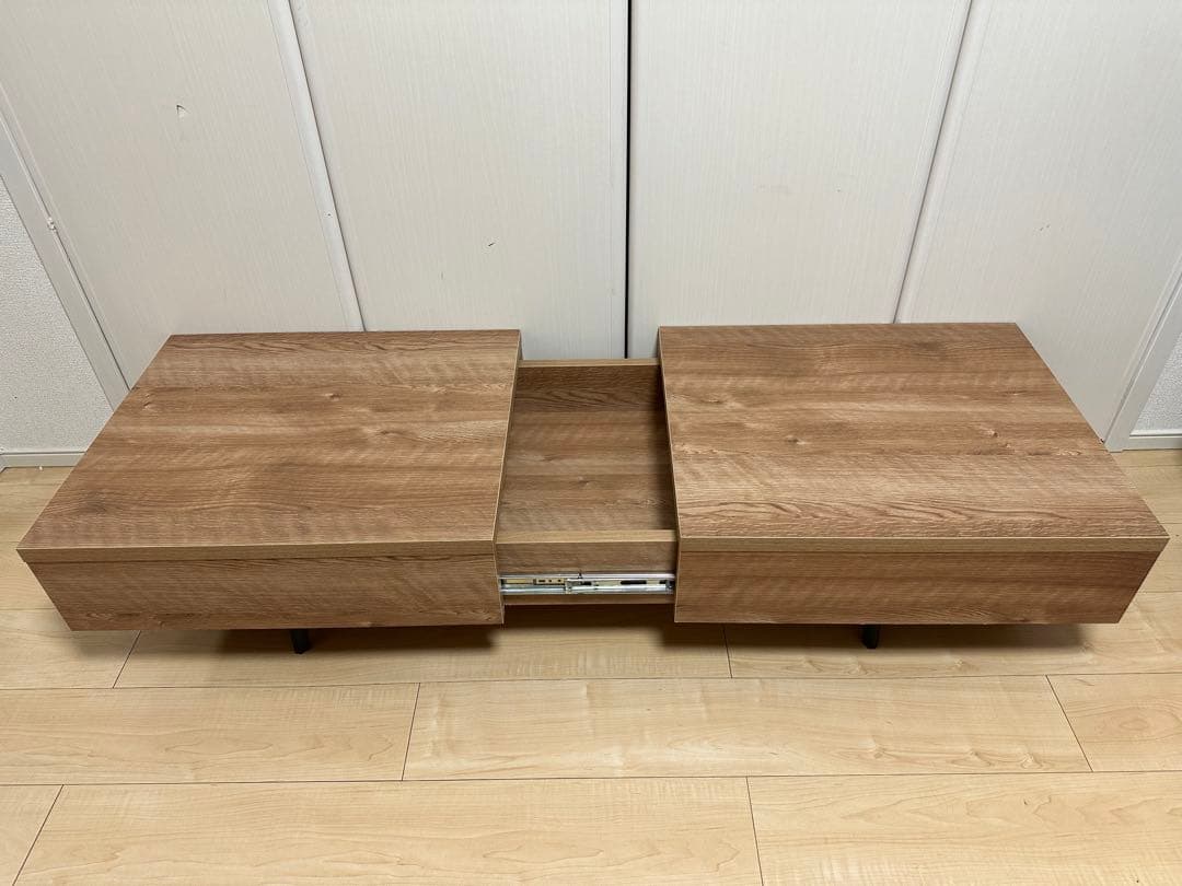 【送料込み！】センターテーブル　幅120cm 収納付き　リビング