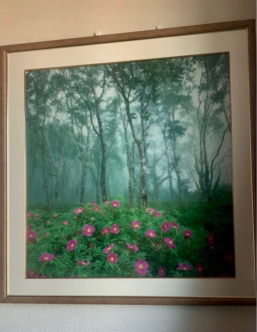 風景アート「ハマナス咲く厚岸白樺の杜」