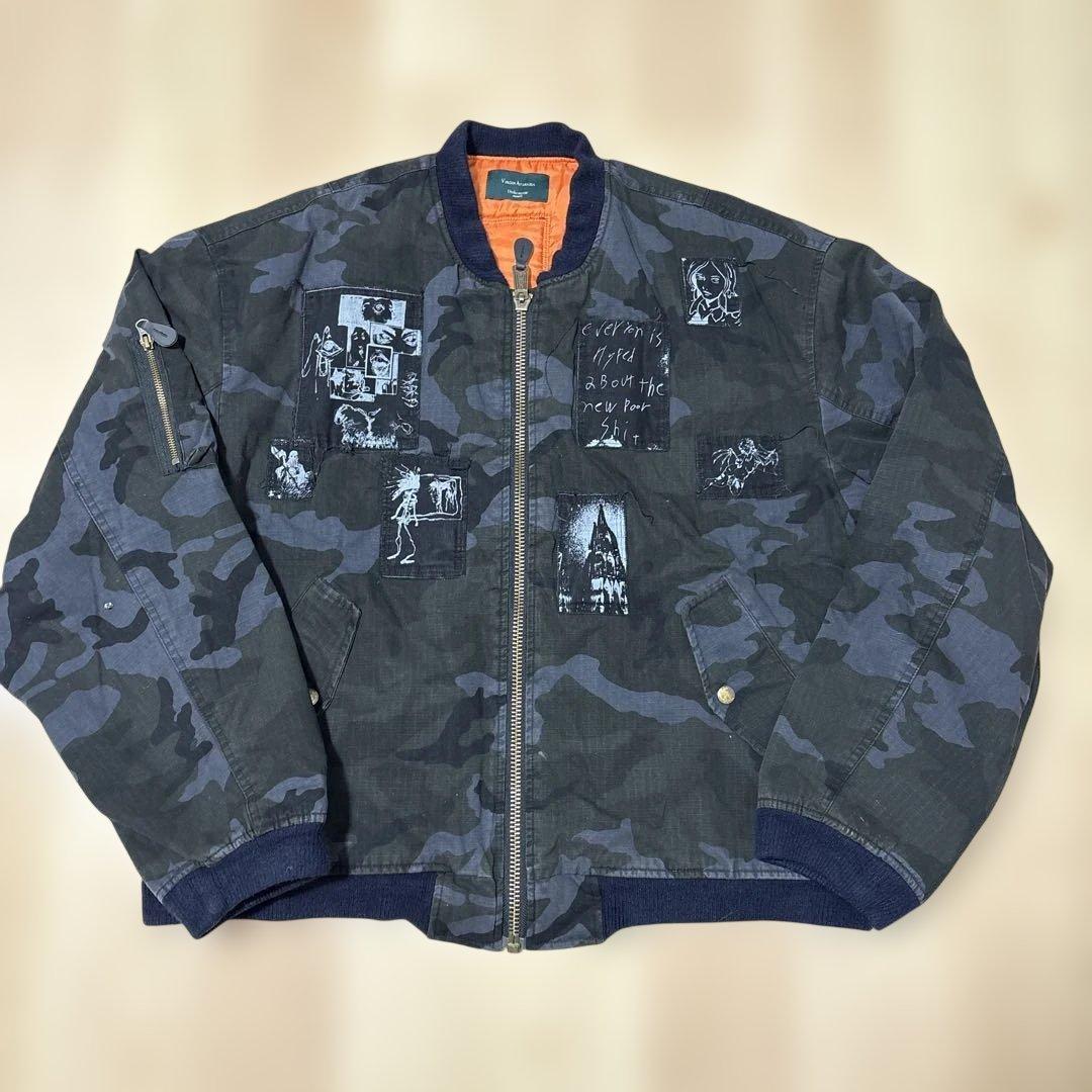 undermycar カモフラ 迷彩　MA-1 ラフシモンズ　パッチワーク