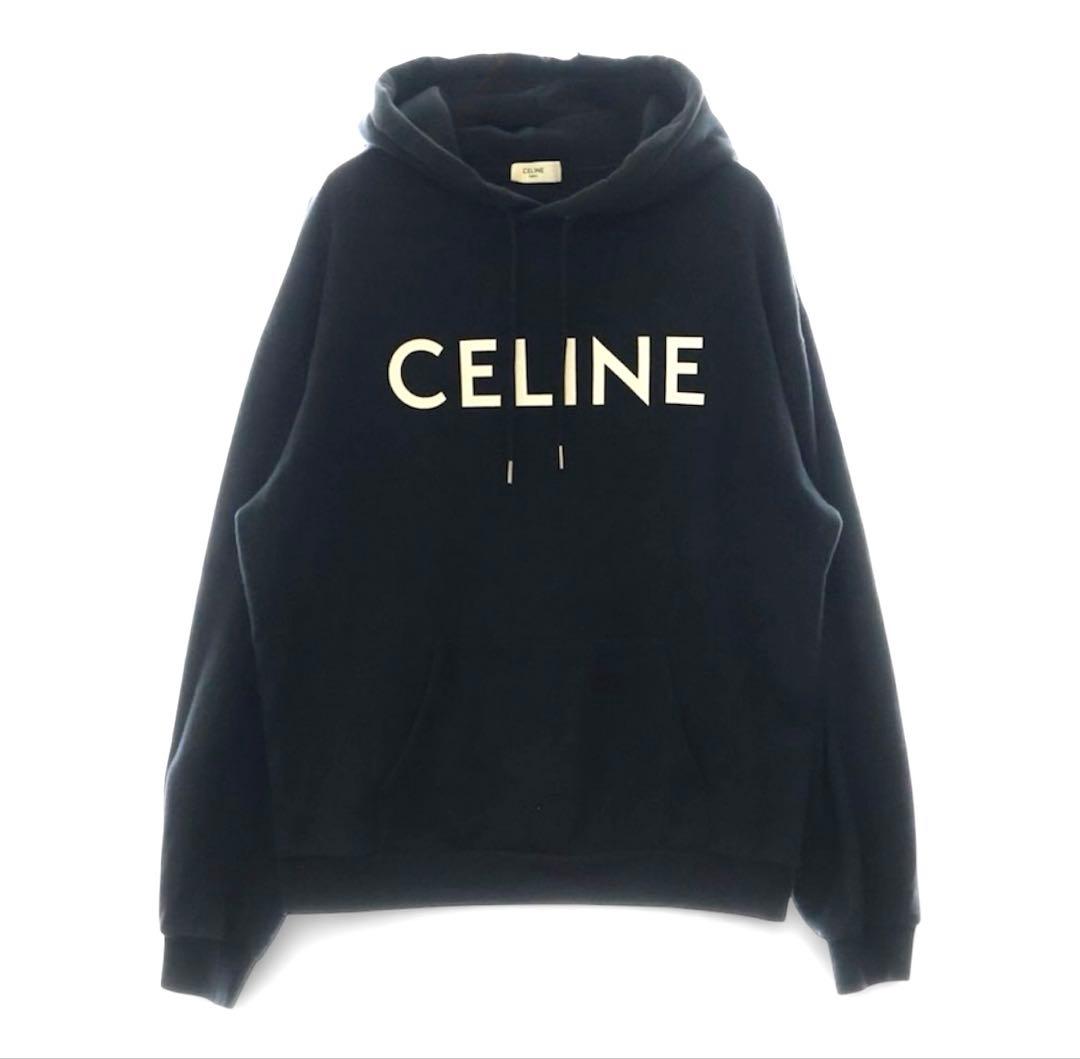 ⭐*︎様 CELINE セリーヌ ロゴ プリント ルーズ　プルオーバー パーカー