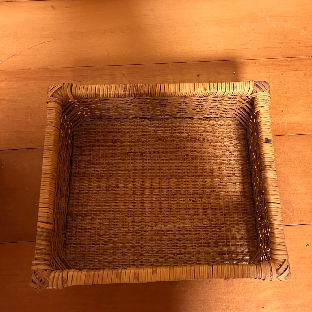 ラタン　ランドリーチェスト　棚