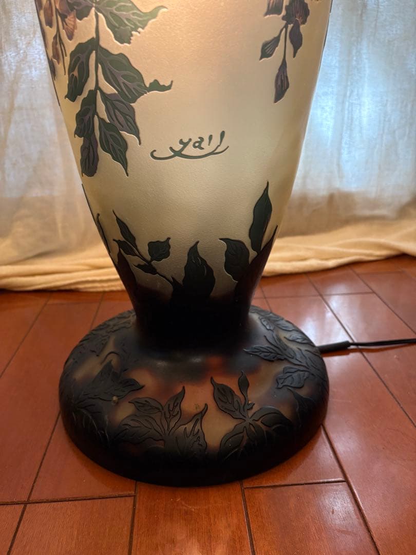【美品】テーブルランプ　ガレ工房　照明　ランプ　アール・ヌーヴォー