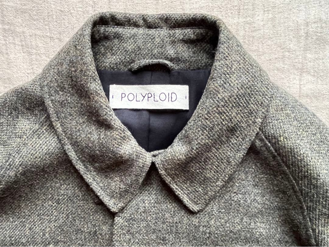一枚袖 POLYPLOID ウール ツイード コート サイズ3 美品