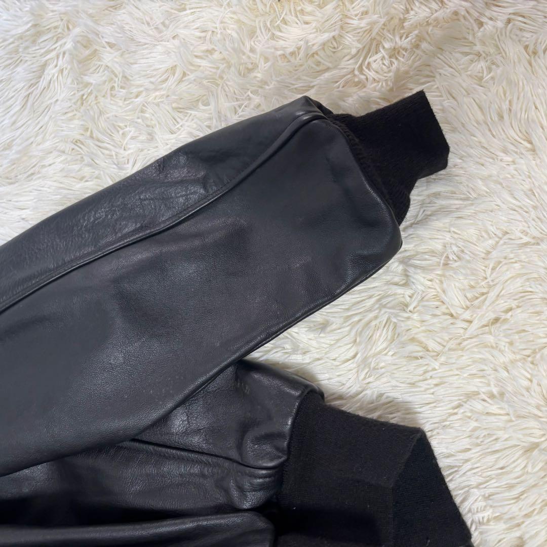 希少✨90's レザージャケット A-2 フライト　米軍官給品　42 本革　黒