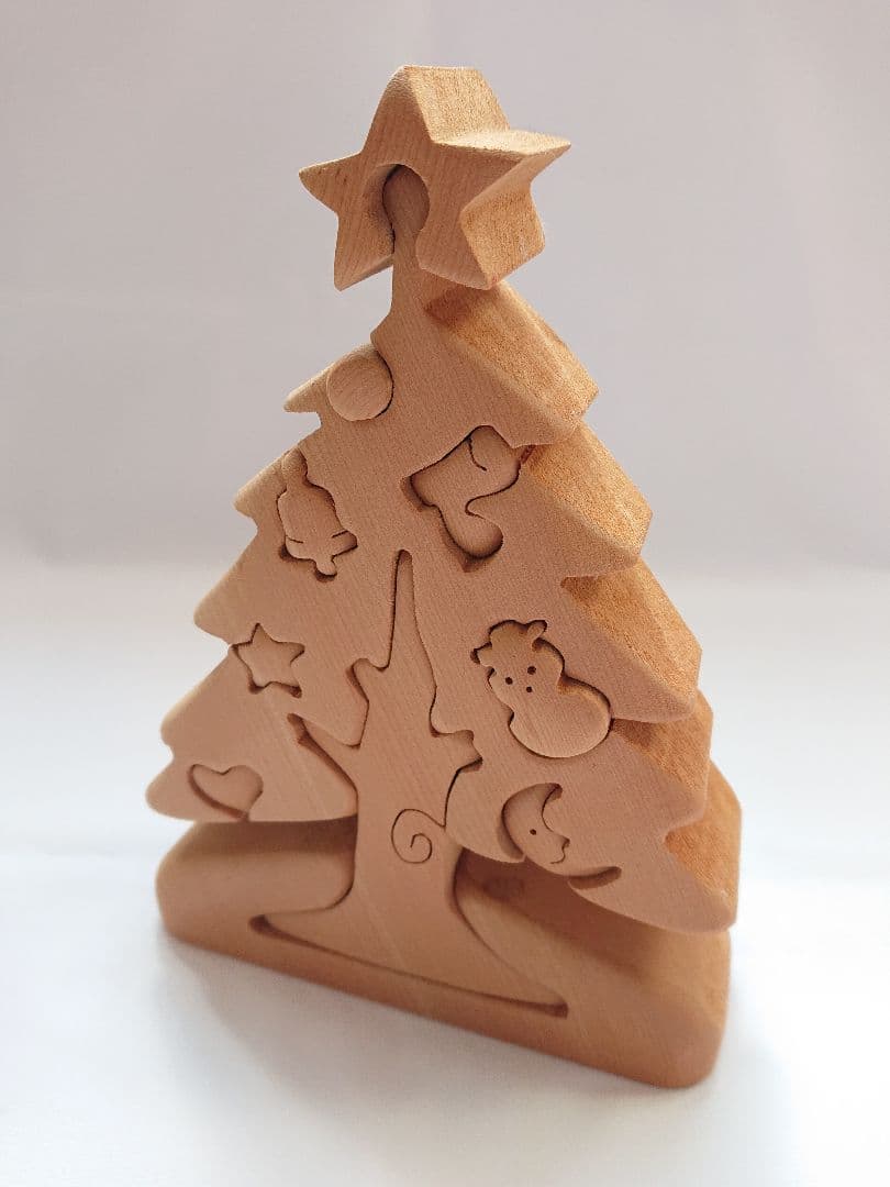 クリスマス 手作り木製パズル 千葉圭介