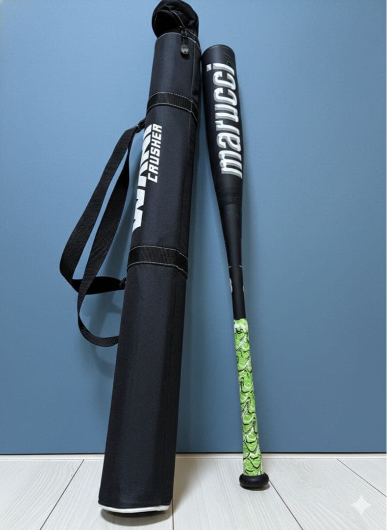 ★★（美品）ワニクラッシャー少年用軟式バット 黒/緑★★
