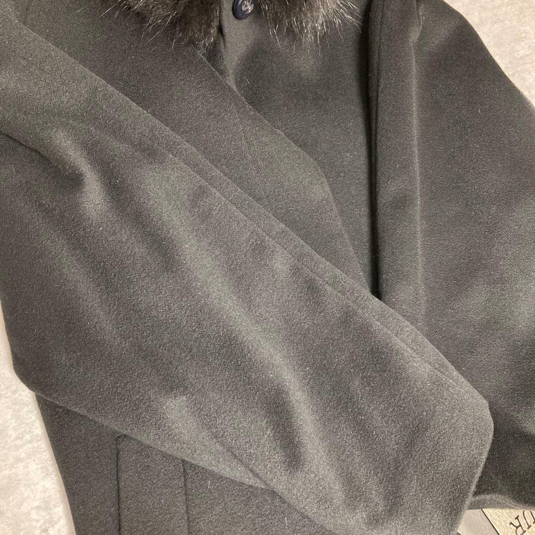 専用　新品【BELTA BUONO】カシミヤロングコート　ブルーフォックスファー
