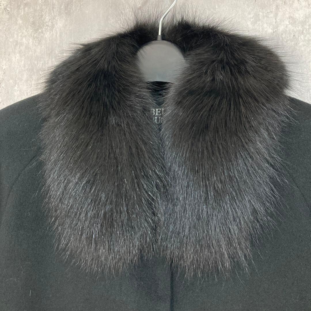 専用　新品【BELTA BUONO】カシミヤロングコート　ブルーフォックスファー
