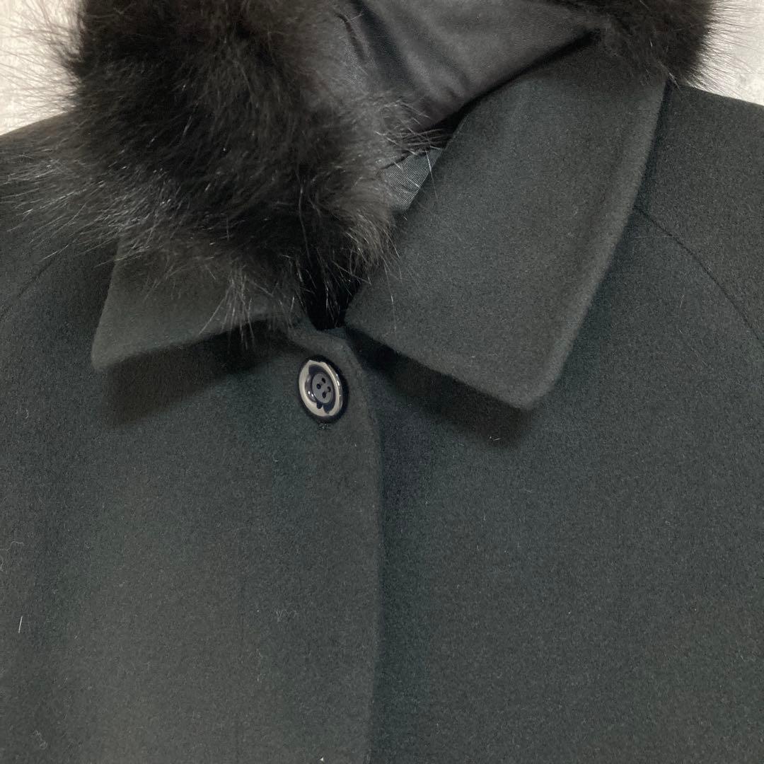 専用　新品【BELTA BUONO】カシミヤロングコート　ブルーフォックスファー