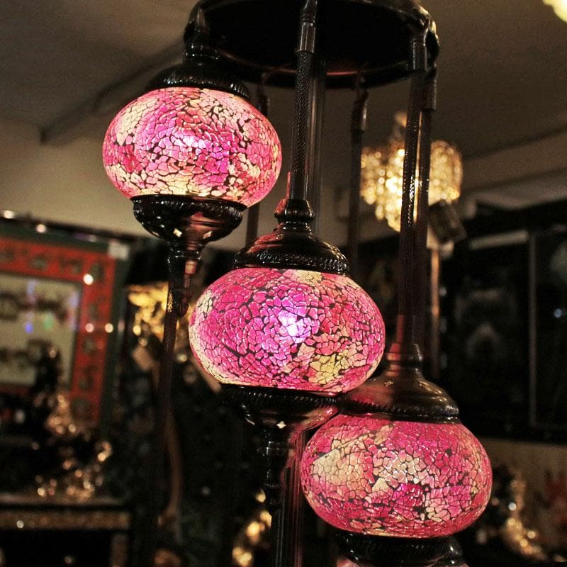 モザイクランプ トルコランプ 7灯 間接照明 フロアスタンド 143-104