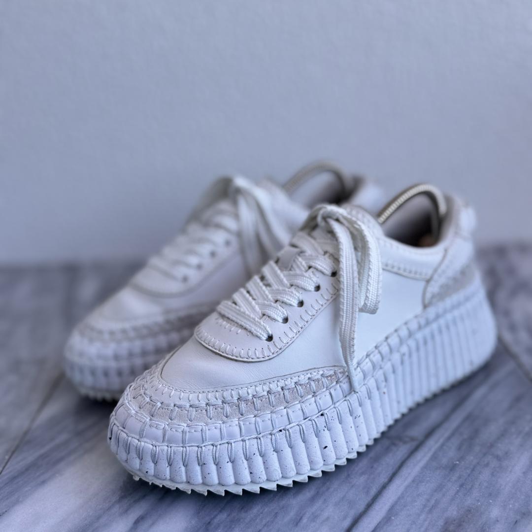 現行品Chloé クロエNAMAスニーカー 36 厚底 タキマキ着　ホワイト