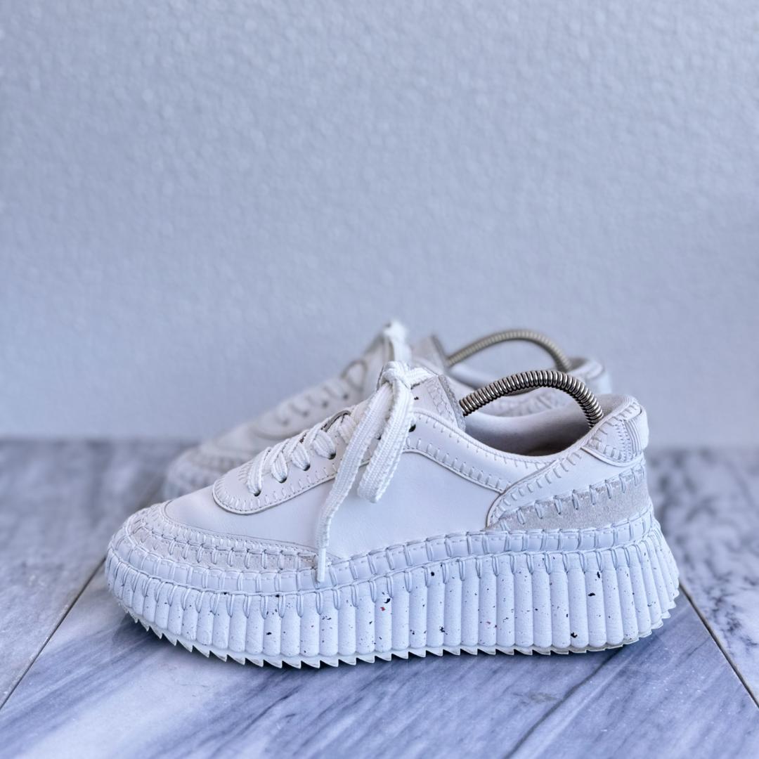 現行品Chloé クロエNAMAスニーカー 36 厚底 タキマキ着　ホワイト