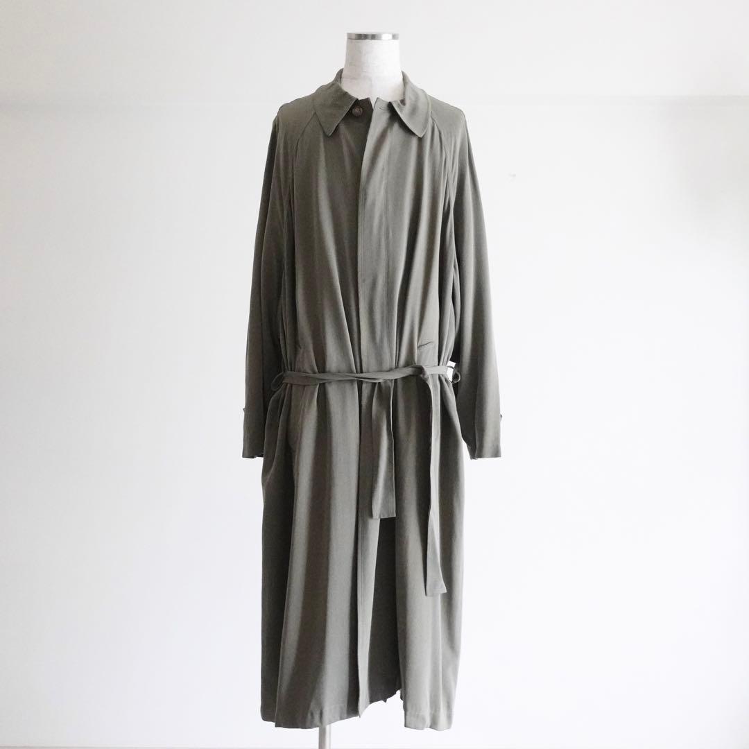 1980s ADOLFO DOMINGUEZ レーヨンバルカラーコートスペイン製