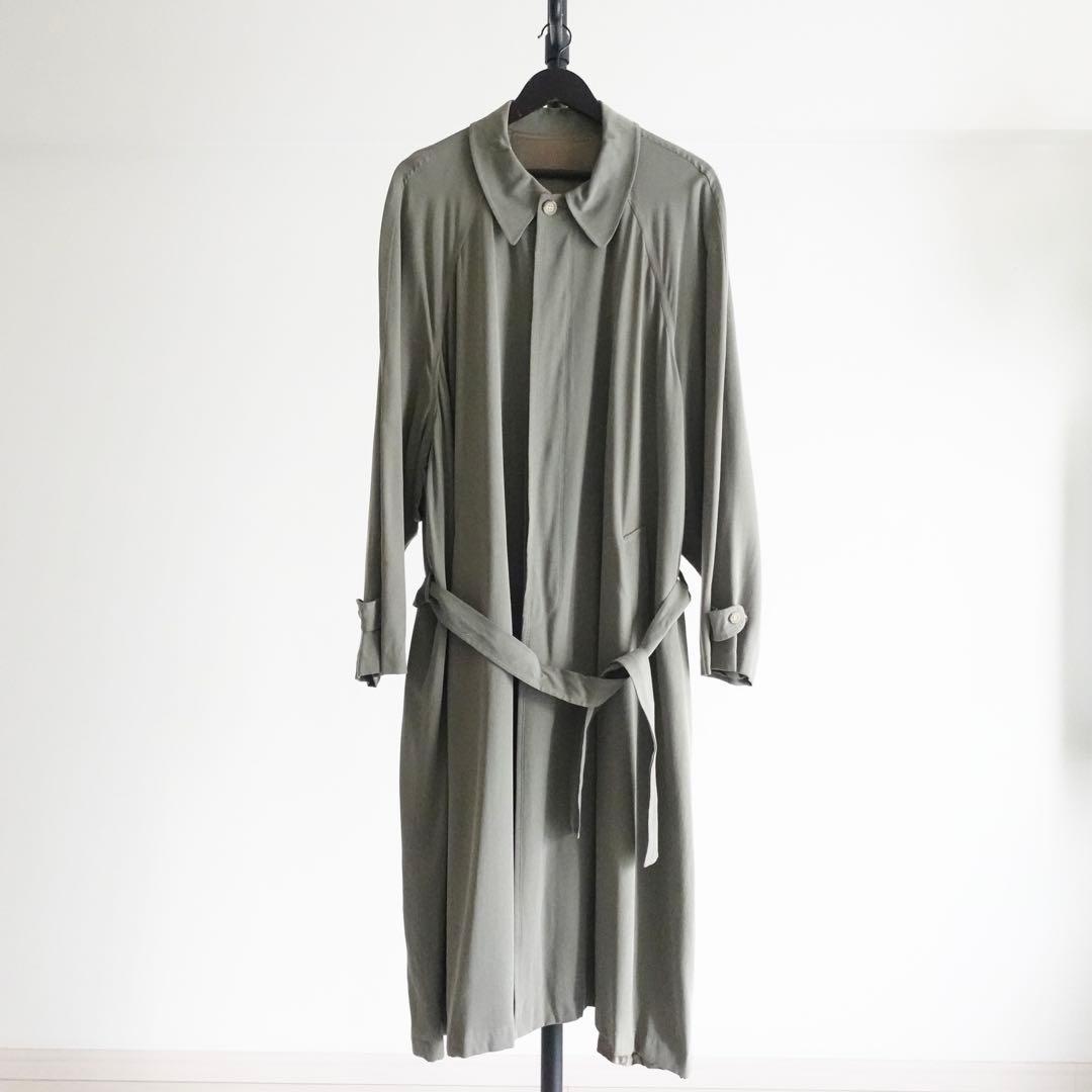 1980s ADOLFO DOMINGUEZ レーヨンバルカラーコートスペイン製