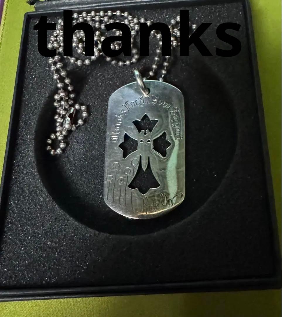 クロムハーツ ラージドッグタグ 青山オープン記念シルバーネックレス