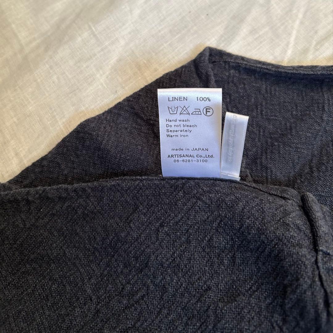 新品未使用★Gauze# ガーゼ ワークタブリエ　ワークエプロン　リネンエプロン