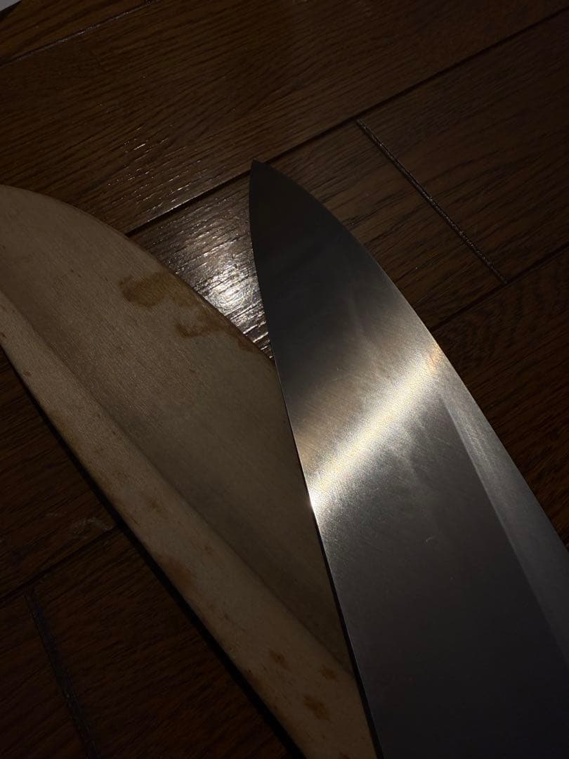 堺忠光作　出刃包丁　本焼　刃文素晴らしい　刃渡り25cm
