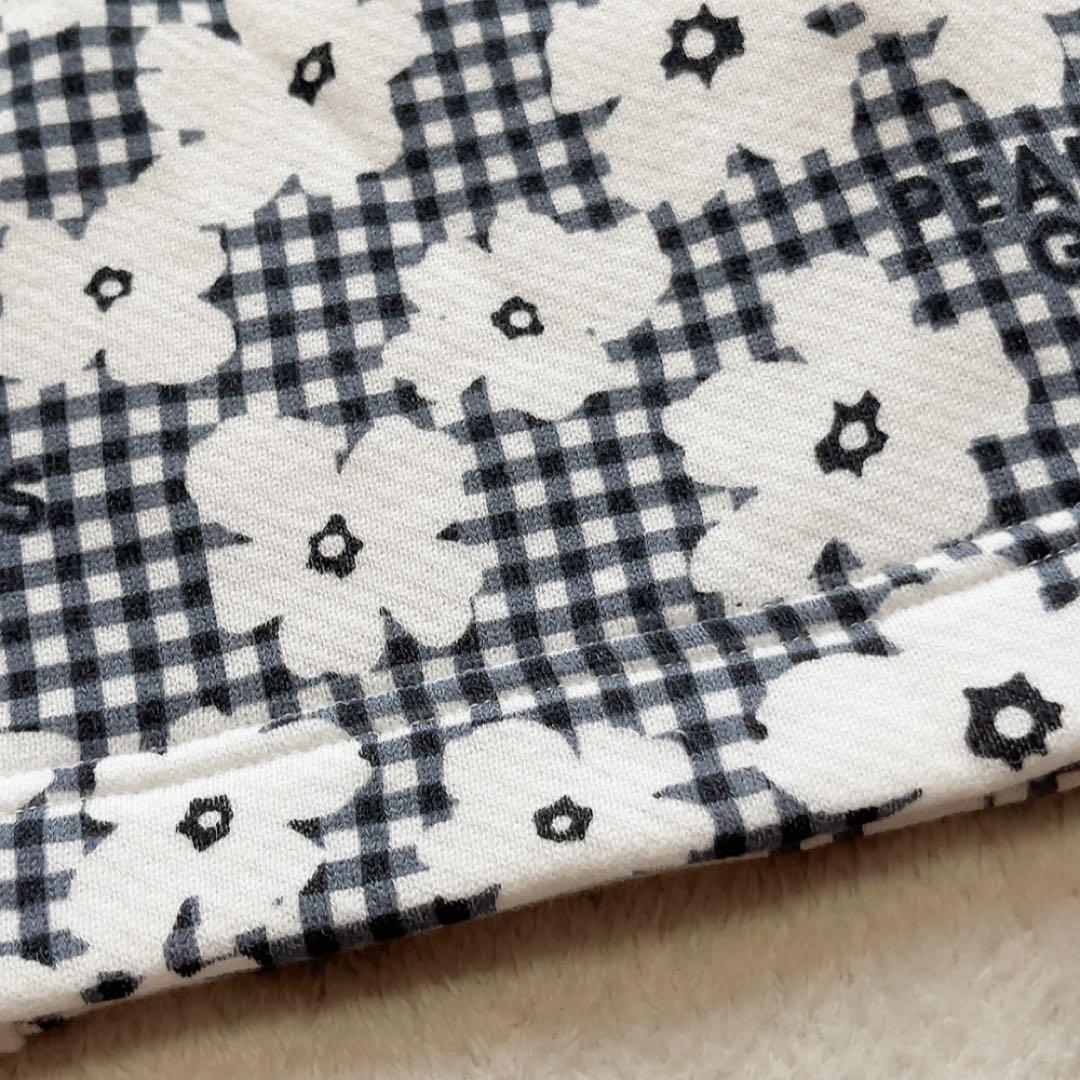 未使用級　パーリーゲイツ セットアップ　パーカー　スカート　チェック　花柄　裏毛