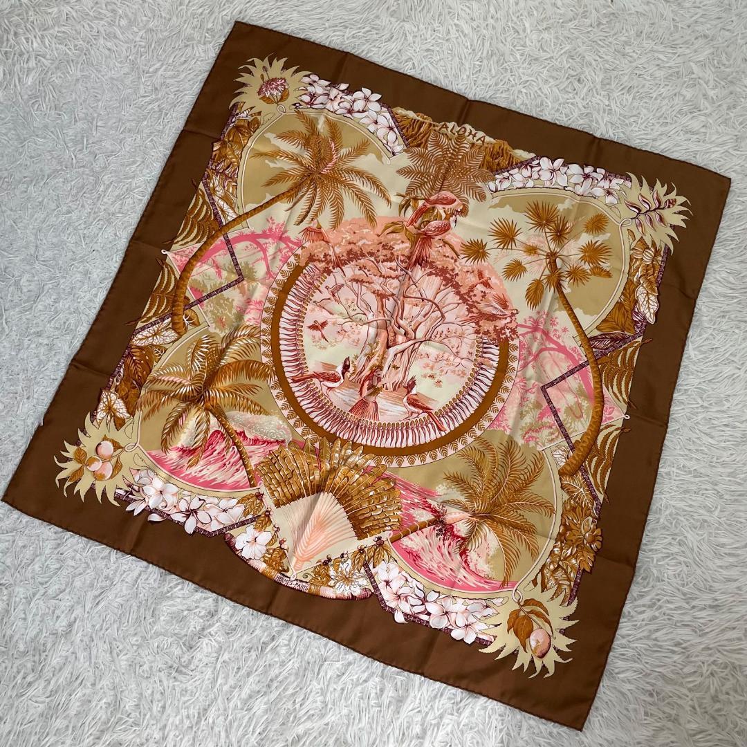16976✨HERMES ALOHA アロハ スカーフ カレ90 シルク