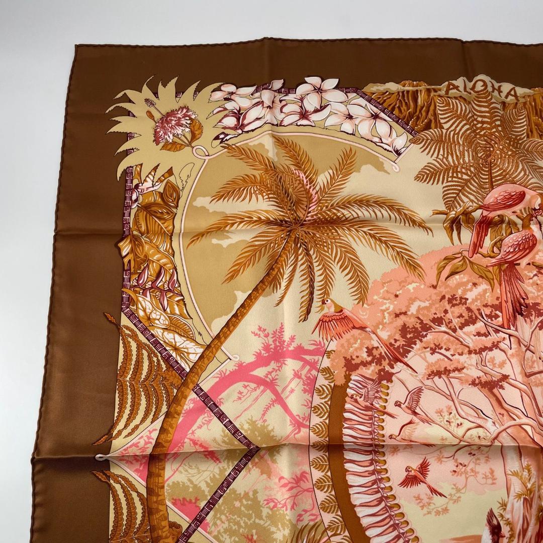 16976✨HERMES ALOHA アロハ スカーフ カレ90 シルク