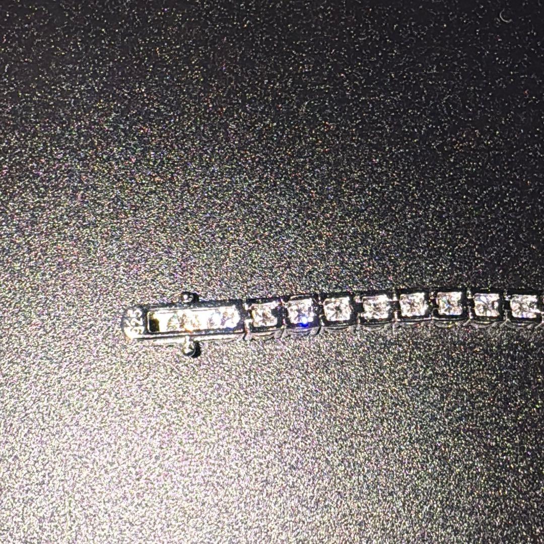 モアサナイト テニスブレスレット 4mm 19cm シルバー925