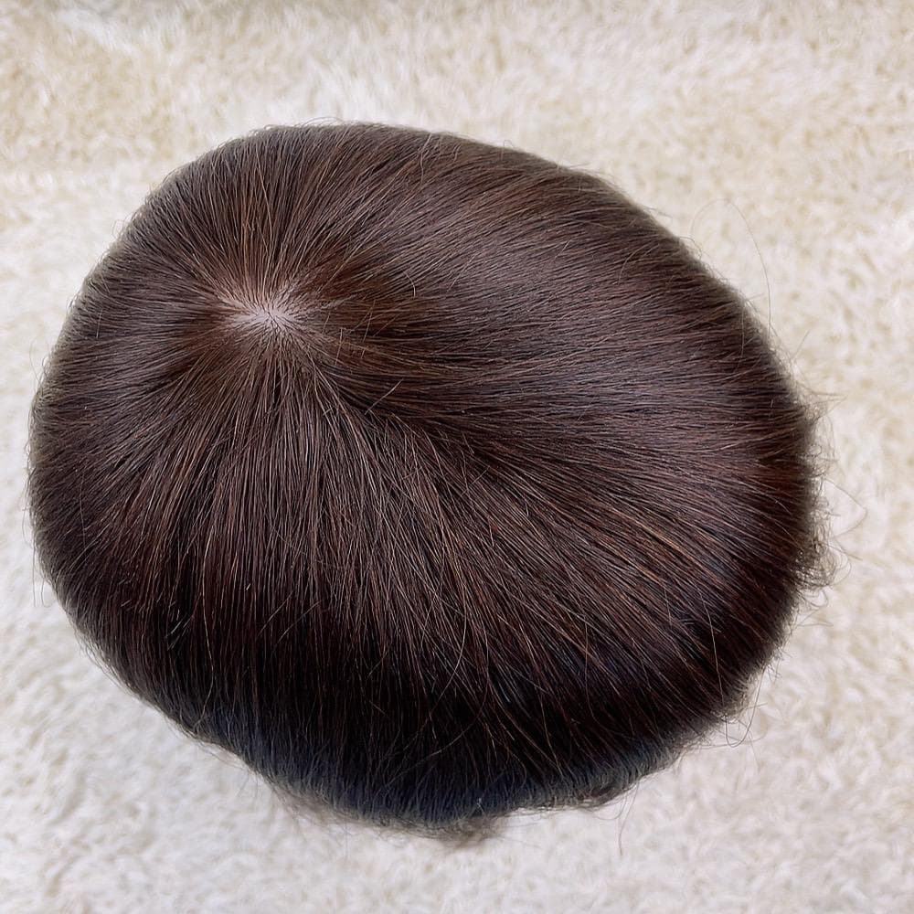 人毛100% フルウィッグ 医療用 ロングストレート モカブラウン 茶髪 新品