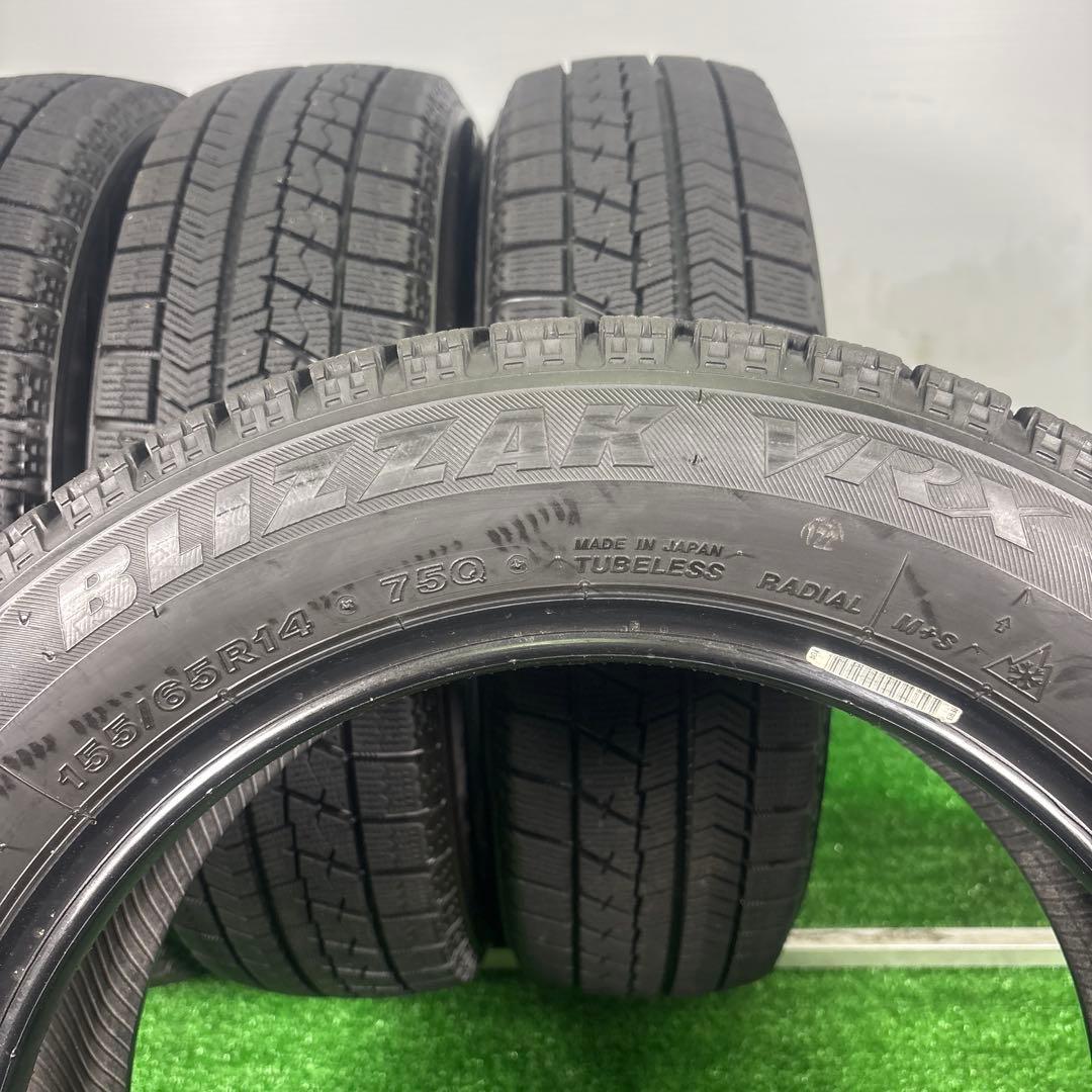155/65R14 ブリヂストン VRX 4本 送料無料 冬タイヤ T1424