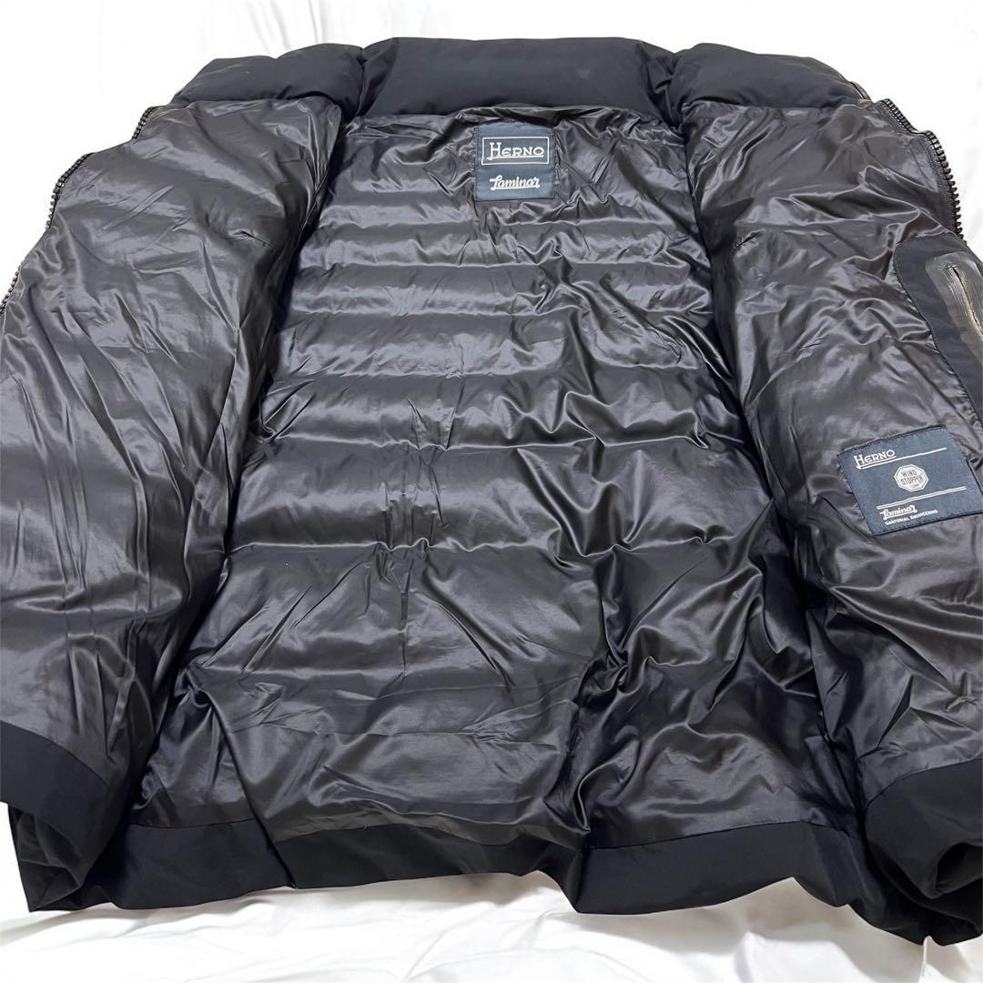 【極美品】 ヘルノ ラミナー ウィンドストッパー ダウンジャケット 42 黒