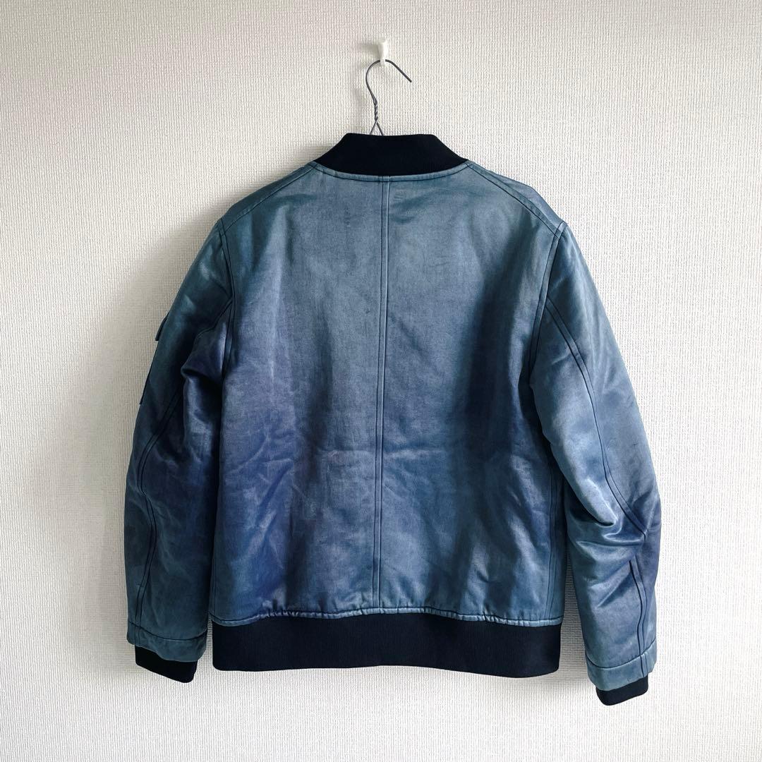 美品　BLUE BLUE インディゴナイロン　フライトジャケット　3 MA1