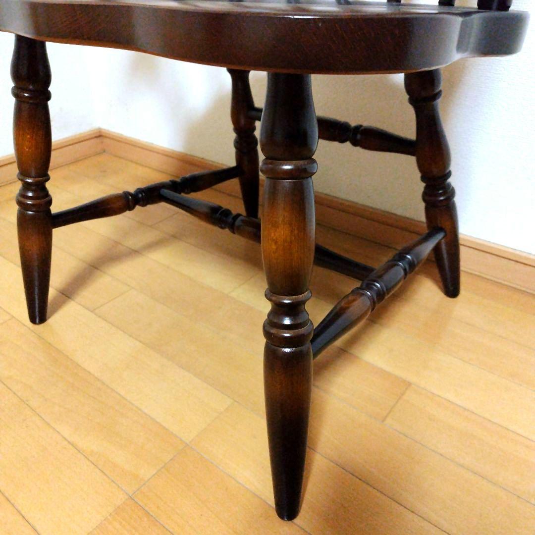 ◯飛騨産業 肘付ダイニングチェア【キツツキマーク】