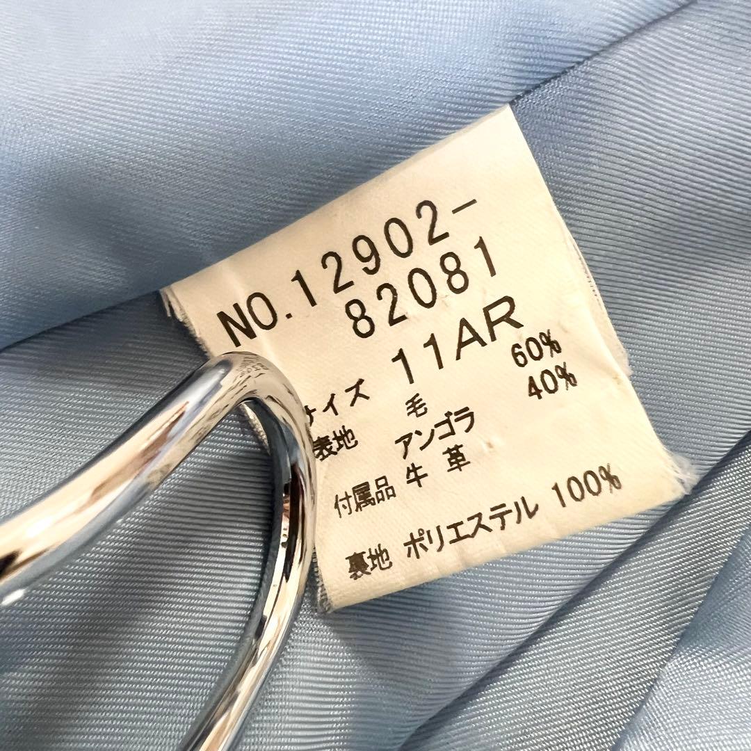 美品♡ヨークランド　ダッフルコート　ヘリンボーン　希少カラー　ブルー