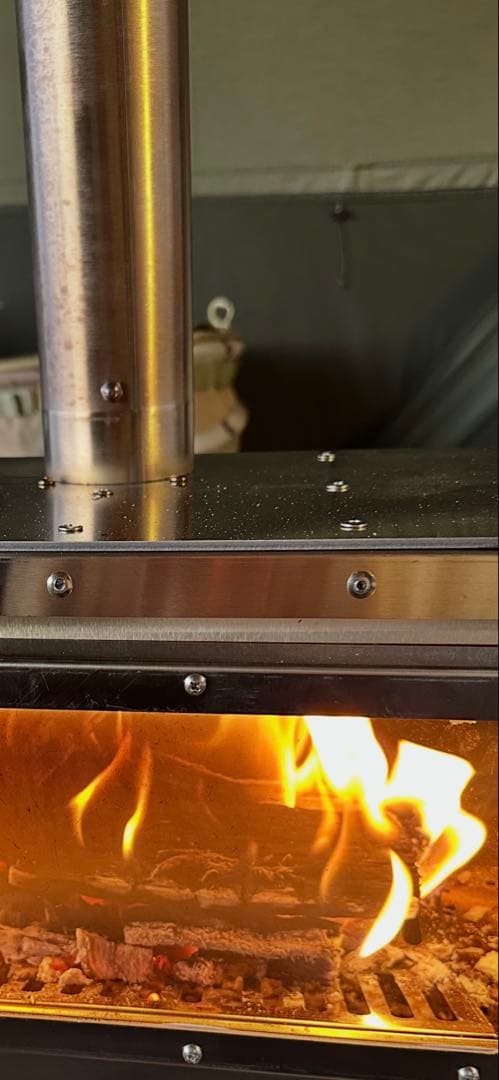 暖炉型 2次燃焼薪ストーブ３面窓ガラス　SOLOTOUR