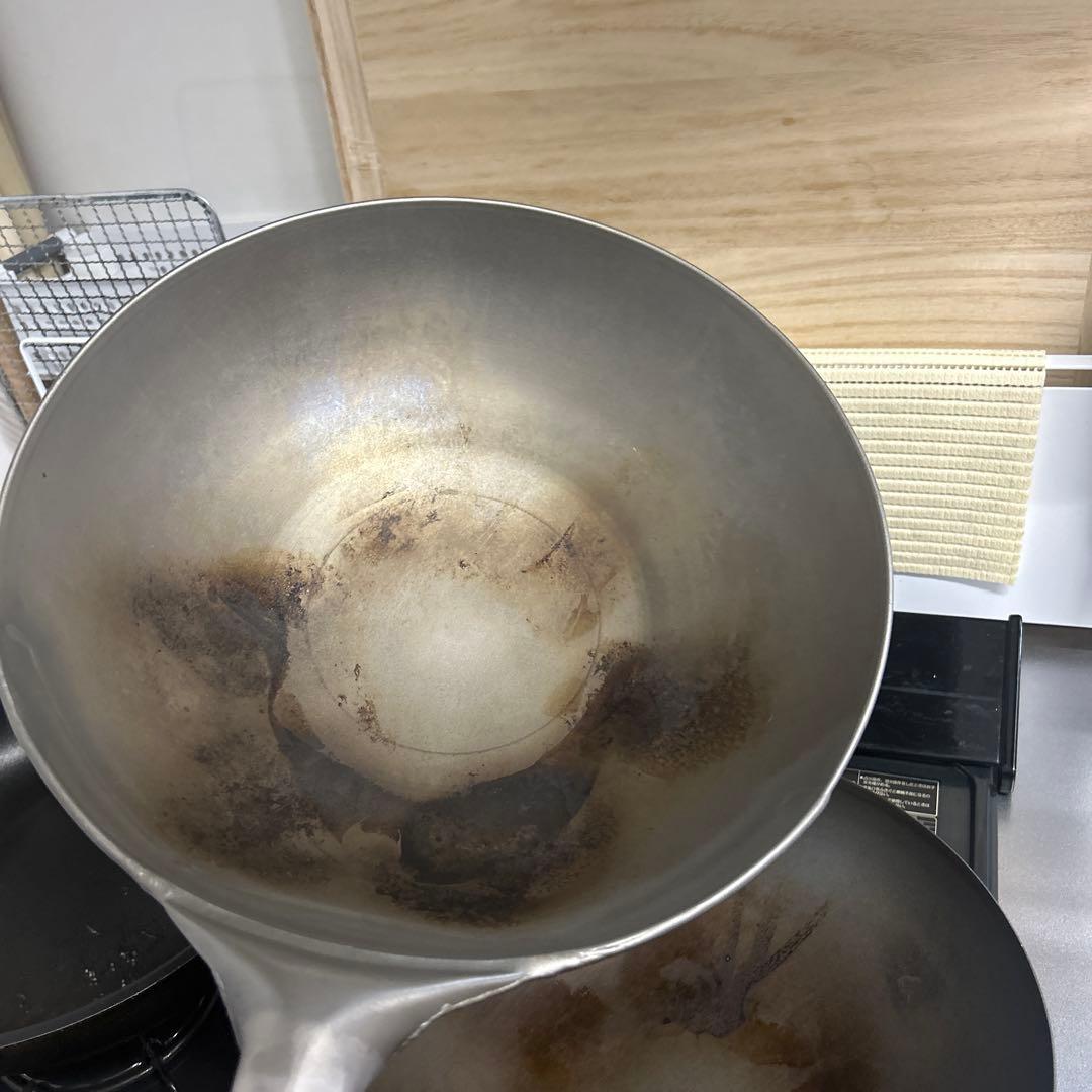 チタン製中華鍋　33センチ