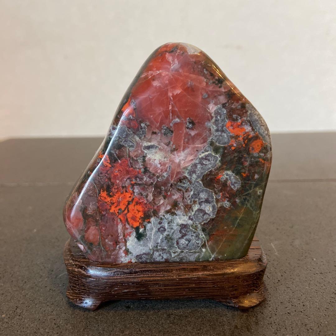 根尾谷の美石　メノウ孔雀　★鑑賞石　菊花石　孔雀石