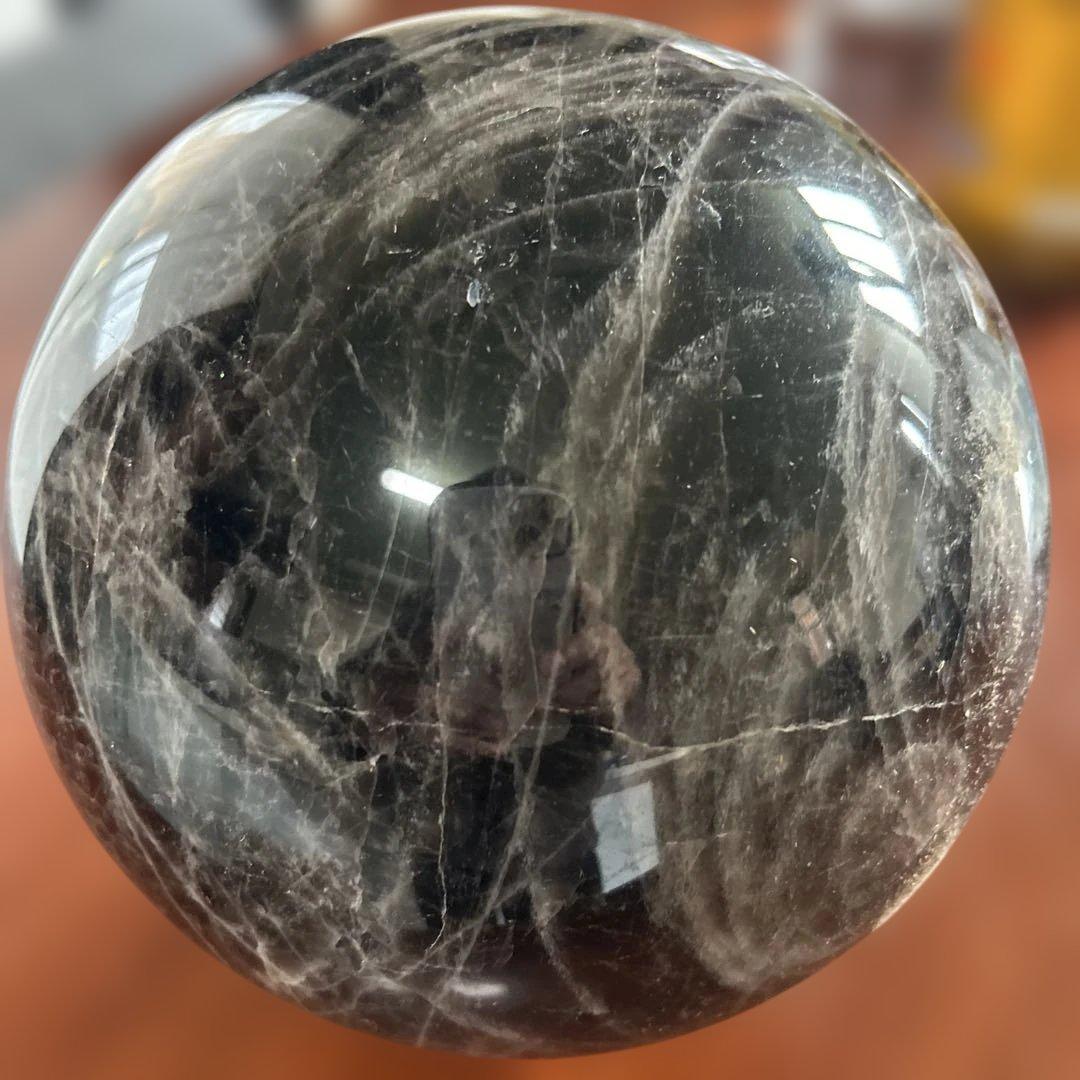 黒水晶　モリオン　天然石丸玉７kg(購入者特典有り)