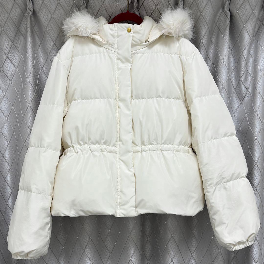 31 Sons de mode フードファー付ショートダウン アイボリー 38