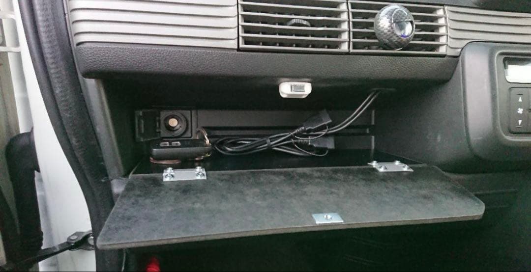 N-VAN専用　ハンドメイドテーブル改＆インパネトレイセット！木目調仕様！