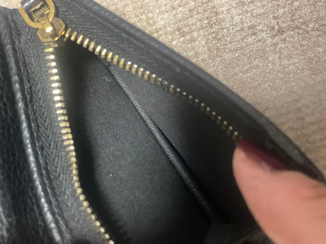 【鯖缶様】VERSACE ブラックレザー 二つ折り財布
